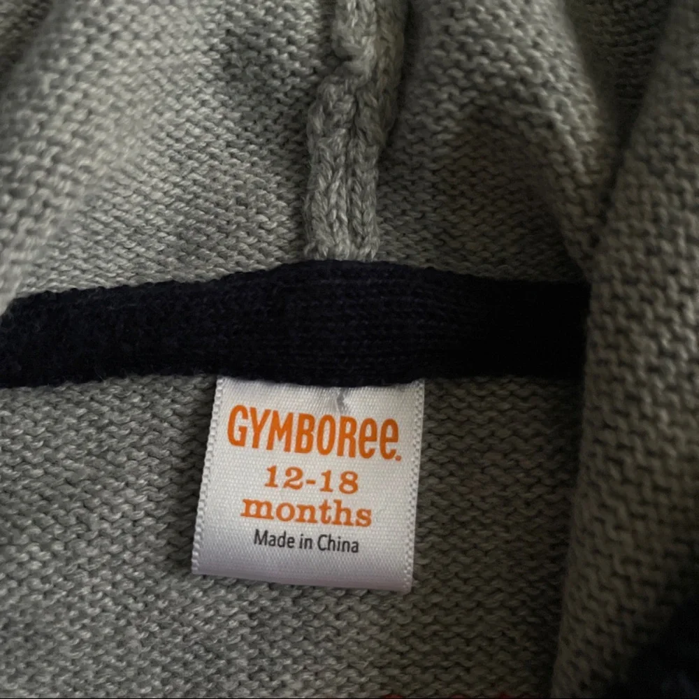 Gymboree Arctic Explorer Navy Chevron Sweater Zip-Up Hoodie